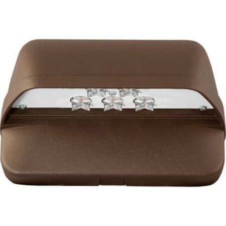 HUBBELL LIGHTING Hubbell Compact LED Wallpak w/ Photocontrol, Bronze, 120V, 1132L-13W, 5000K, Type III LNC-5LU-5K-PC